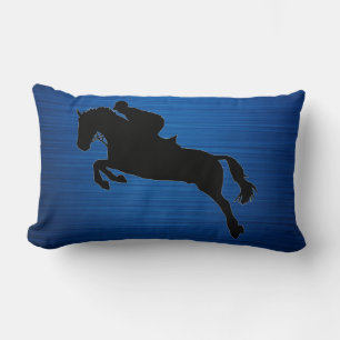 Horse and Rider Hunter Jumper Equestrian Lumbar Cushion