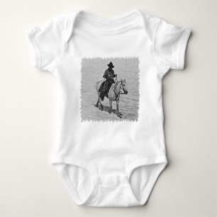 Horse and Rider (illustration) Baby Bodysuit