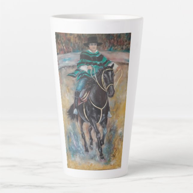 Horse and Rider Latte Mug (Front)