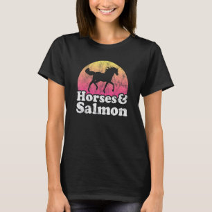 Horse And Salmon Women Or Girls Horses T-Shirt