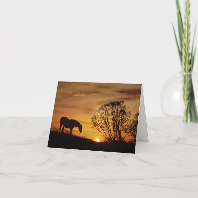 Horse and Sunset Deepest Sympathy Card (Front)