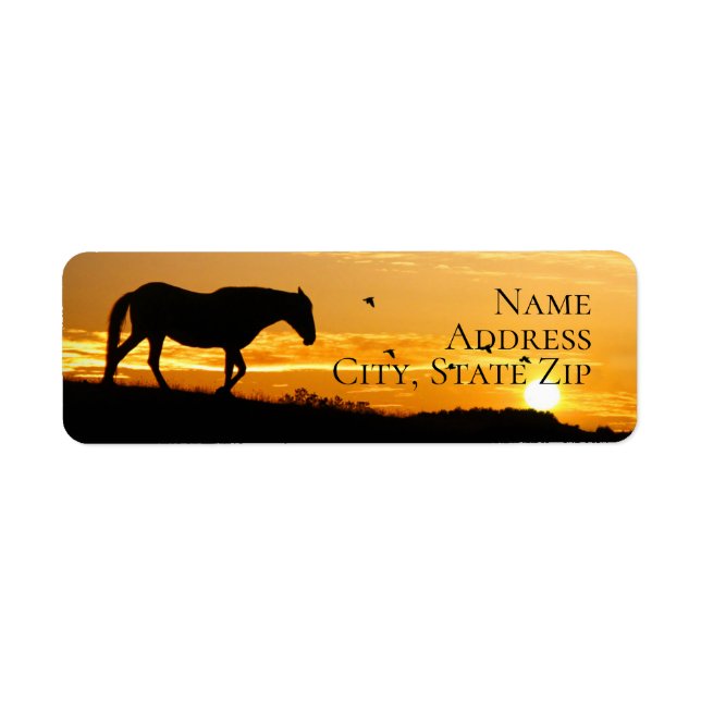 Horse and Sunset Return Address (Front)