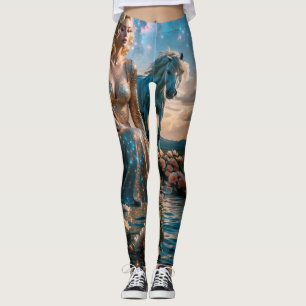 Horse and Woman by Water Leggings