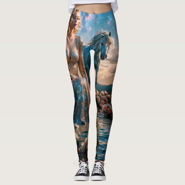 Horse and Woman by Water Leggings (Front)