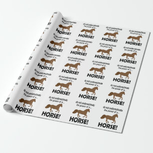 Horse Animal Cute Funny Horse  Wrapping Paper