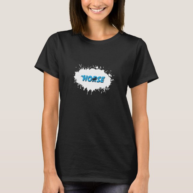 Horse Animal Fun Splash T-Shirt (Front)
