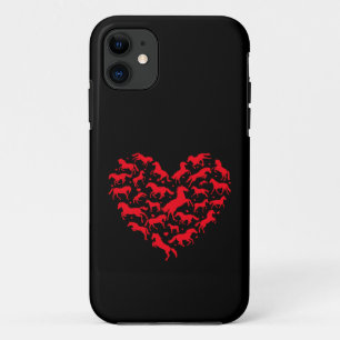 Horse Animal Lover Funny Heart Horse Case-Mate iPhone Case