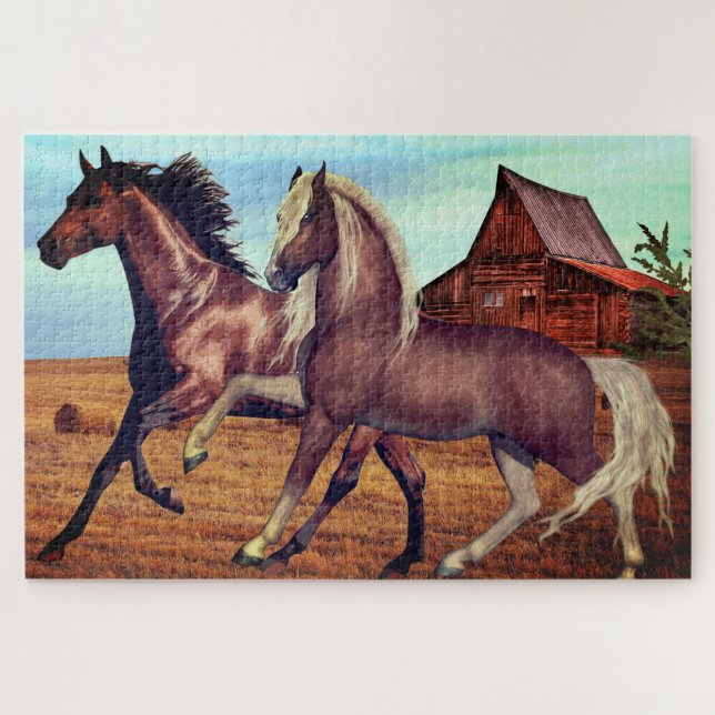 Horse Animal Puzzle (Horizontal)