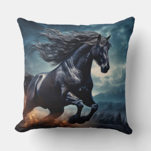 Horse Animal Wildlife Wilderness Colourful Wall Ar Cushion