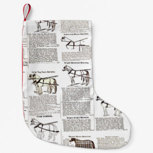 Horse Antique Advertising Newspaper Art Small Christmas Stocking