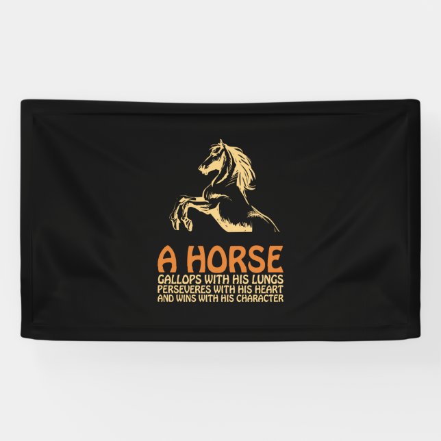 Horse Art A Horse Gallops Banner (Horizontal)