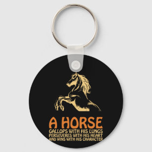 Horse Art A Horse Gallops Key Ring