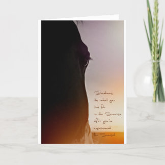 Horse art and inspiring quote card