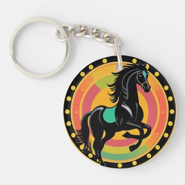 🐴 Horse Art Gift For Everyday Use 🐴 Key Ring (Front)