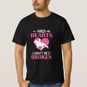 Horse Art Wild Hearts Can't Be Broken T-Shirt