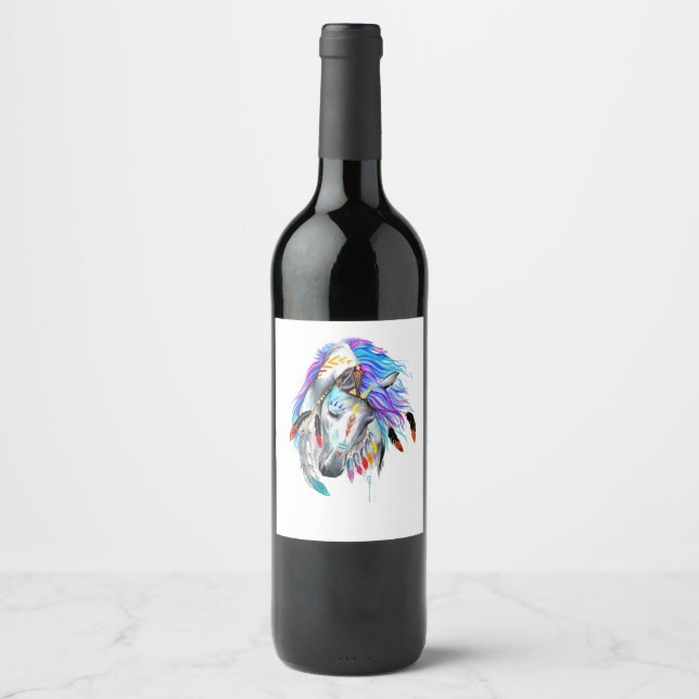 Horse Art Wine Label (Front)