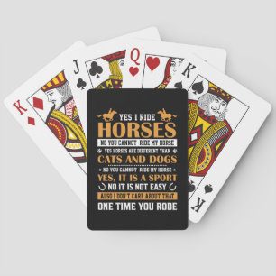 Horse Art Yes I Ride Horses Playing Cards