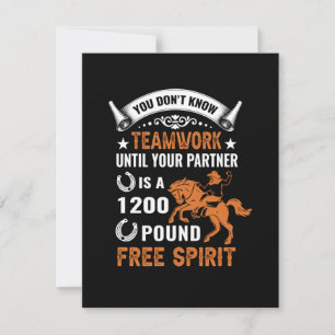 Horse Art You Don't Know Teamwork Card