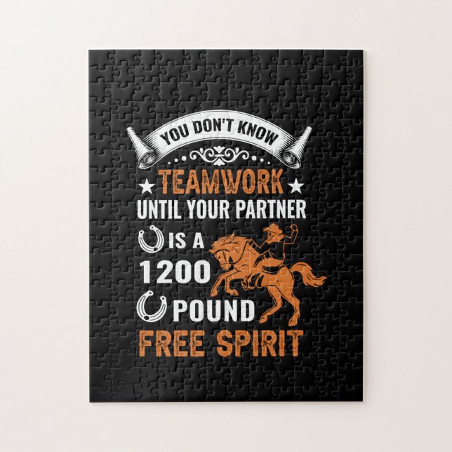 Horse Art You Don't Know Teamwork Jigsaw Puzzle (Vertical)