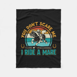 Horse Art You Don't Scare Me Fleece Blanket