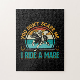 Horse Art You Don't Scare Me Jigsaw Puzzle