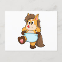 Horse as Baby with Diaper
