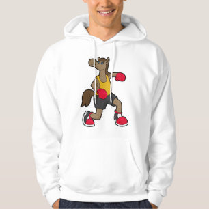 Horse as Boxer with Boxing gloves Hoodie