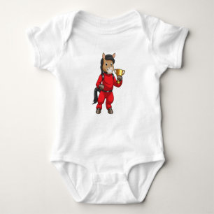 Horse as Champion with Trophy Baby Bodysuit