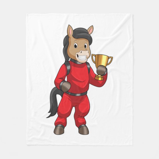 Horse as Champion with Trophy Fleece Blanket (Front)