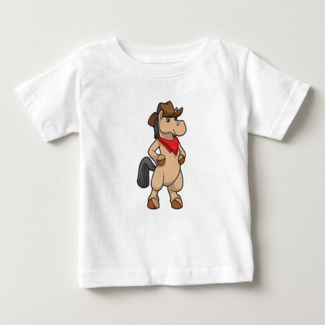 Horse as Cowboy Baby T-Shirt (Front)