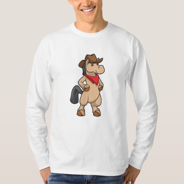 Horse as Cowboy T-Shirt (Front)