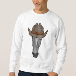 Horse as Cowboy with Hat Sweatshirt