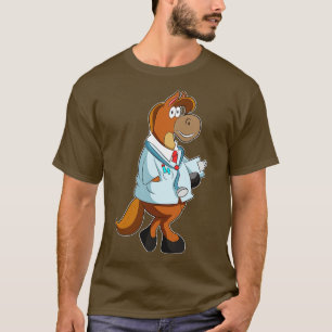 Horse as Doctor with Stethoscope Smock T-Shirt
