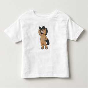 Horse as Hairdresser with Comb Toddler T-Shirt