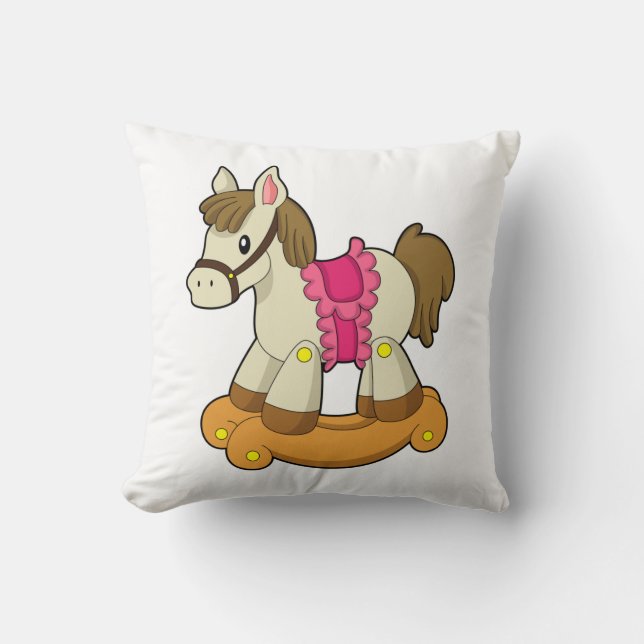 Horse as Rocking horse.PNG Cushion (Front)