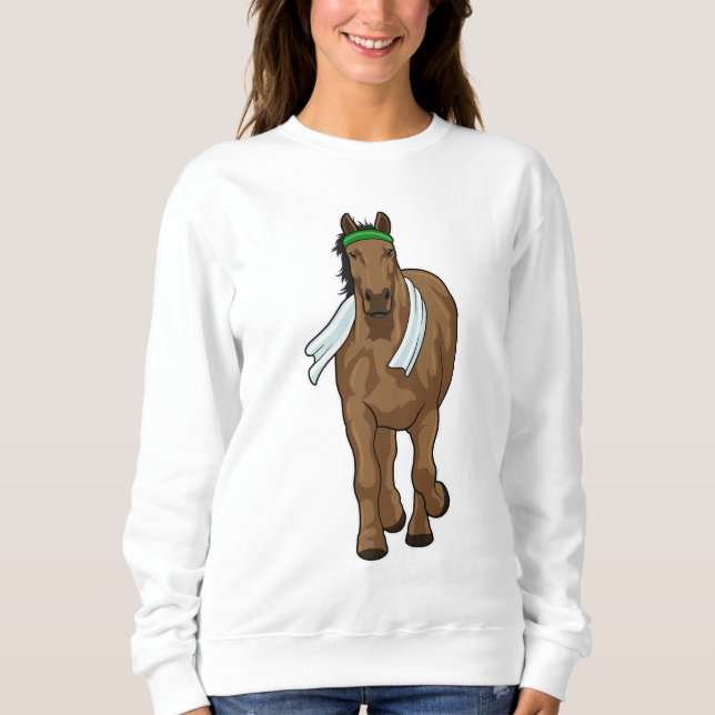 Horse as Runner with Towel Sweatshirt (Front)