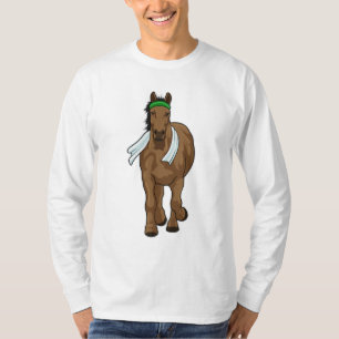 Horse as Runner with Towel T-Shirt