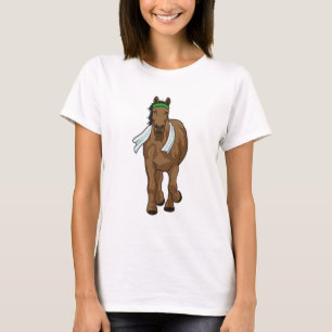 Horse as Runner with Towel T-Shirt