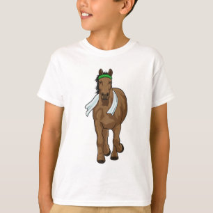 Horse as Runner with Towel T-Shirt