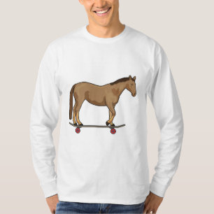 Horse as Skater on Skateboard T-Shirt