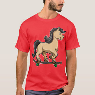 Horse as Skater with Skateboard 1 T-Shirt