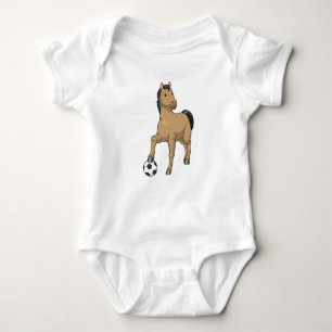 Horse as Soccer player with Soccer Baby Bodysuit