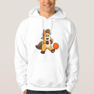Horse as Soccer player with Soccer ball Hoodie