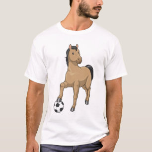 Horse as Soccer player with Soccer T-Shirt