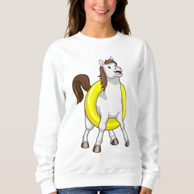 Horse as Swimmer with Lifebouy Sweatshirt (Front)