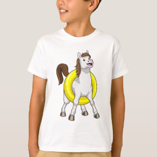 Horse as Swimmer with Lifebouy T-Shirt