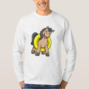 Horse at Beach with Swim ring T-Shirt
