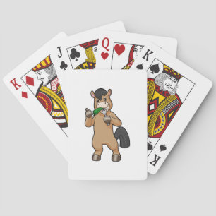Horse at Eating Vegan Playing Cards