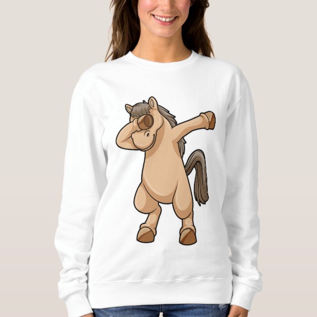 Horse at Hip Hop Dance Dab Sweatshirt (Front)