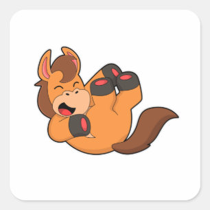 Horse at Laughing Square Sticker